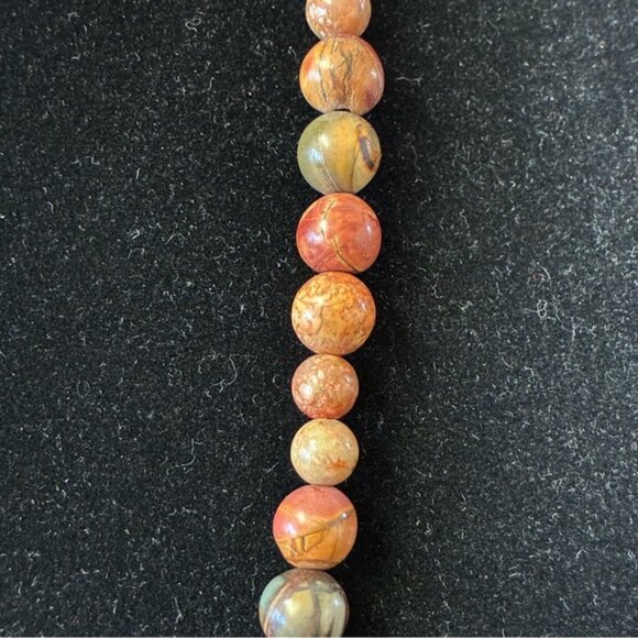 Handmade Picasso Jasper Gemstone Beads Necklace - Picture 5 of 7